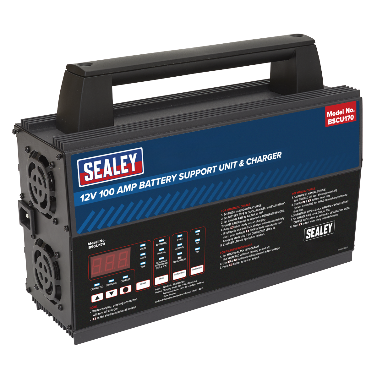 12V Battery Support Unit & Charger 100A