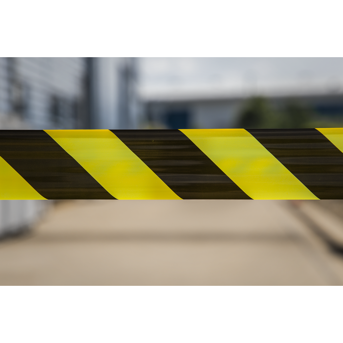 Non-Adhesive Hazard Warning Barrier Tape 80mm x 100m - Black/Yellow