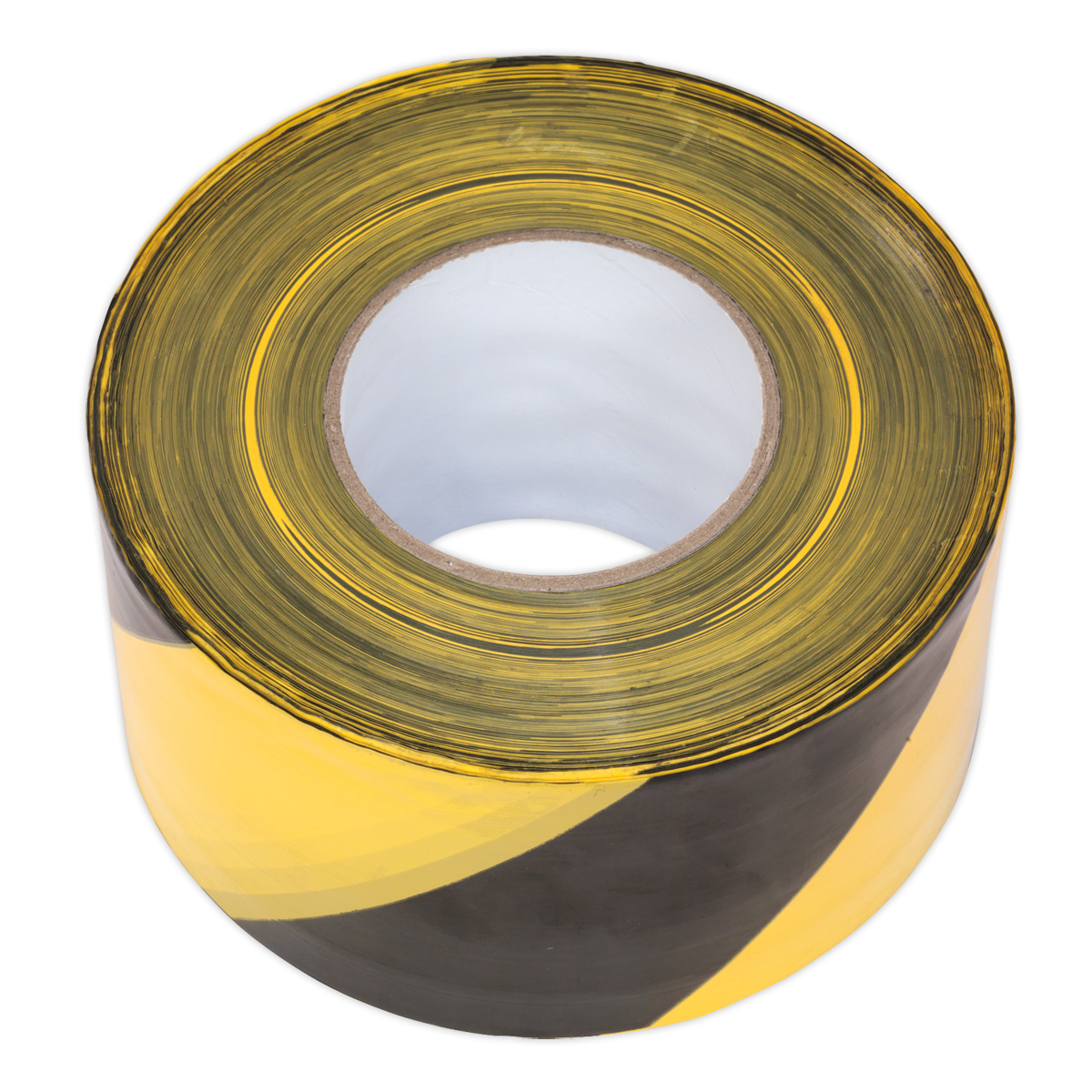 Non-Adhesive Hazard Warning Barrier Tape 80mm x 100m - Black/Yellow