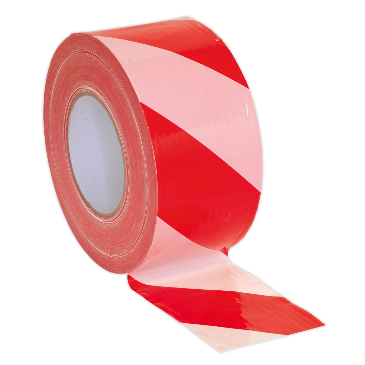 Non-Adhesive Hazard Warning Barrier Tape 80mm x 100m - Red/White
