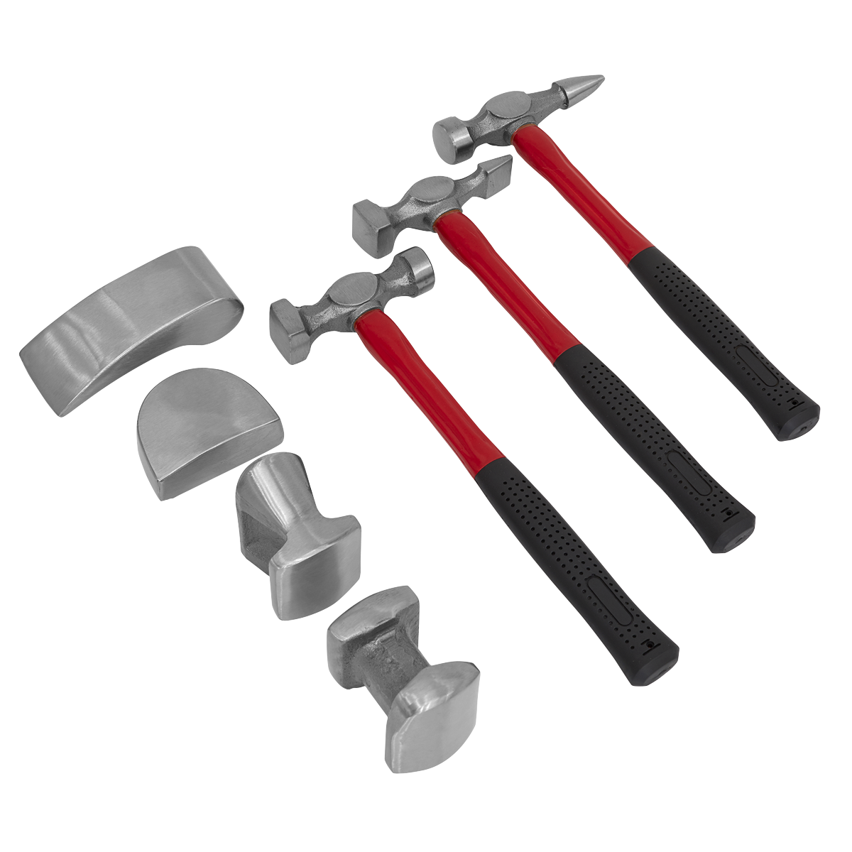 Drop-Forged Panel Beating Set with Fibreglass Shafts 7pc