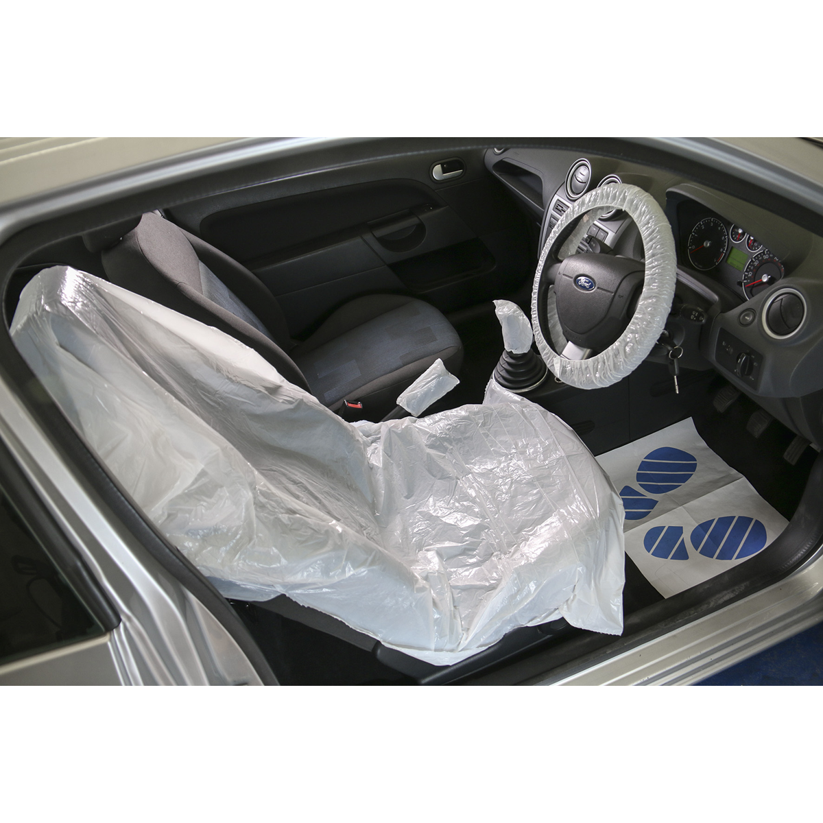 5-in-1 Disposable Car Interior Protection Kit - Display Box of 50