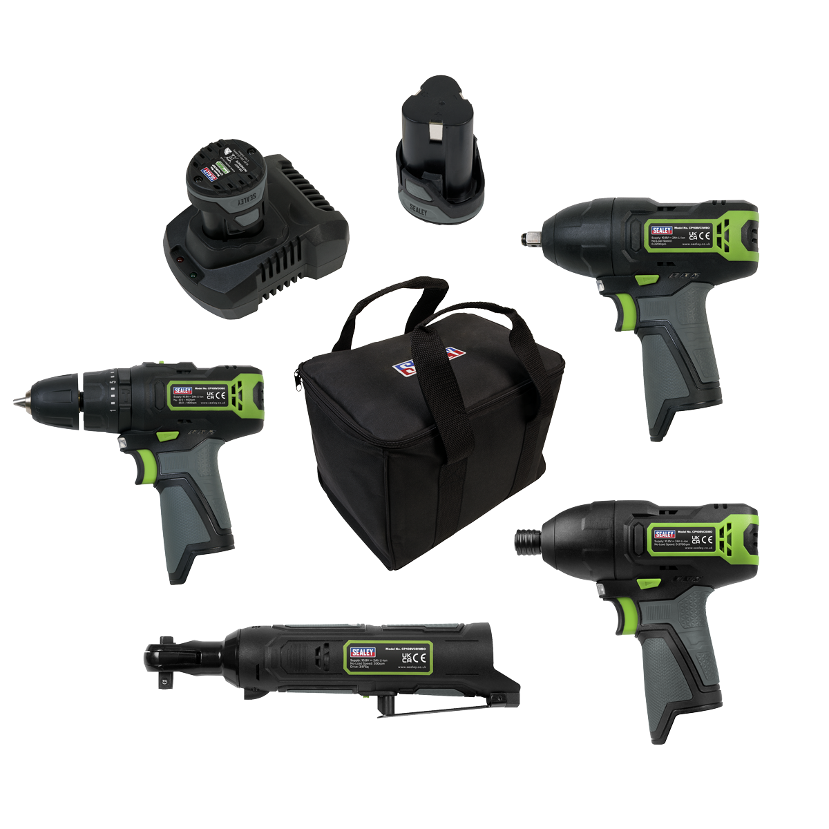 4 x SV10.8 Series Cordless Combo Kit 10.8V - 2 Batteries