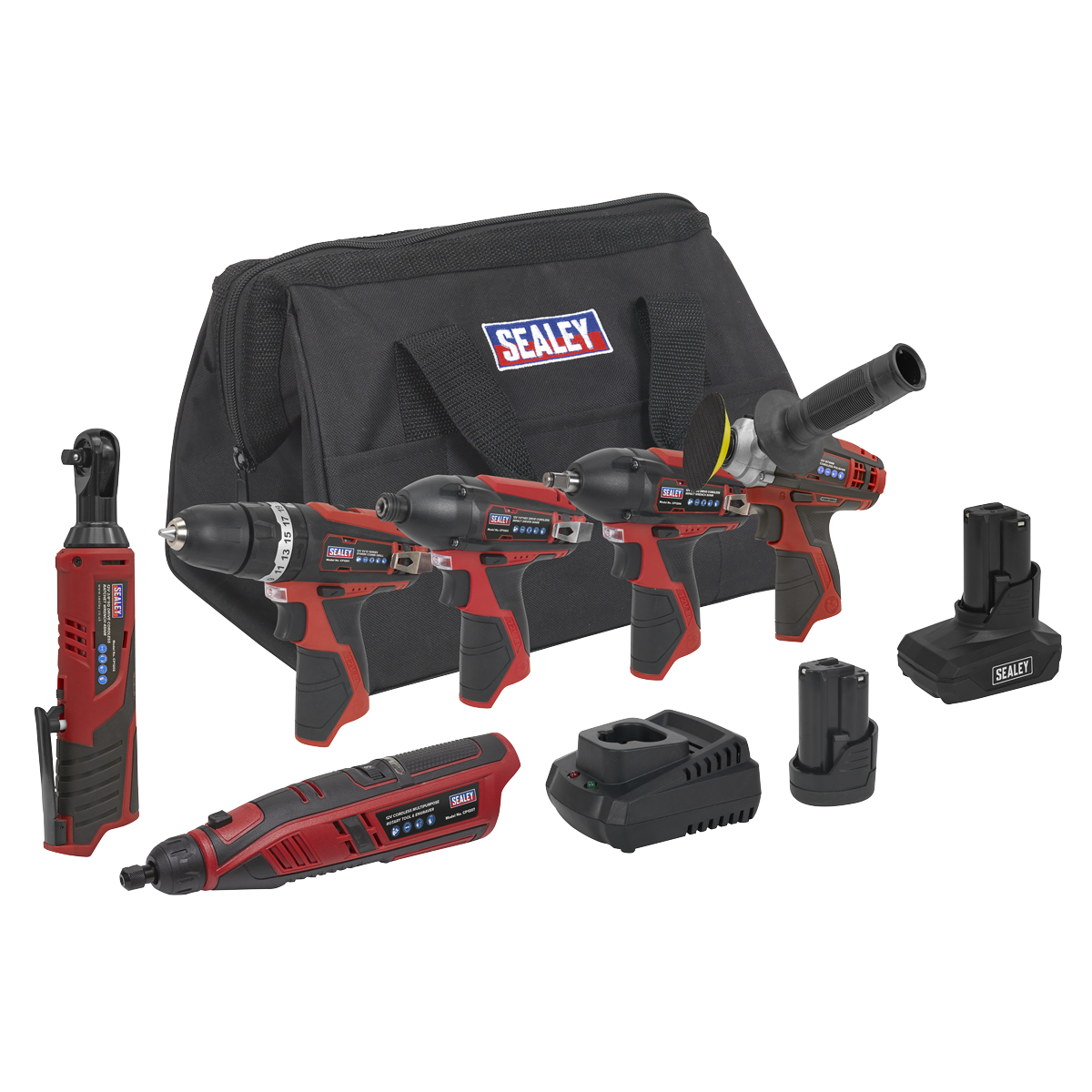 6 x SV12 Series Cordless Power Tool Combo Kit 12V - 2 Batteries
