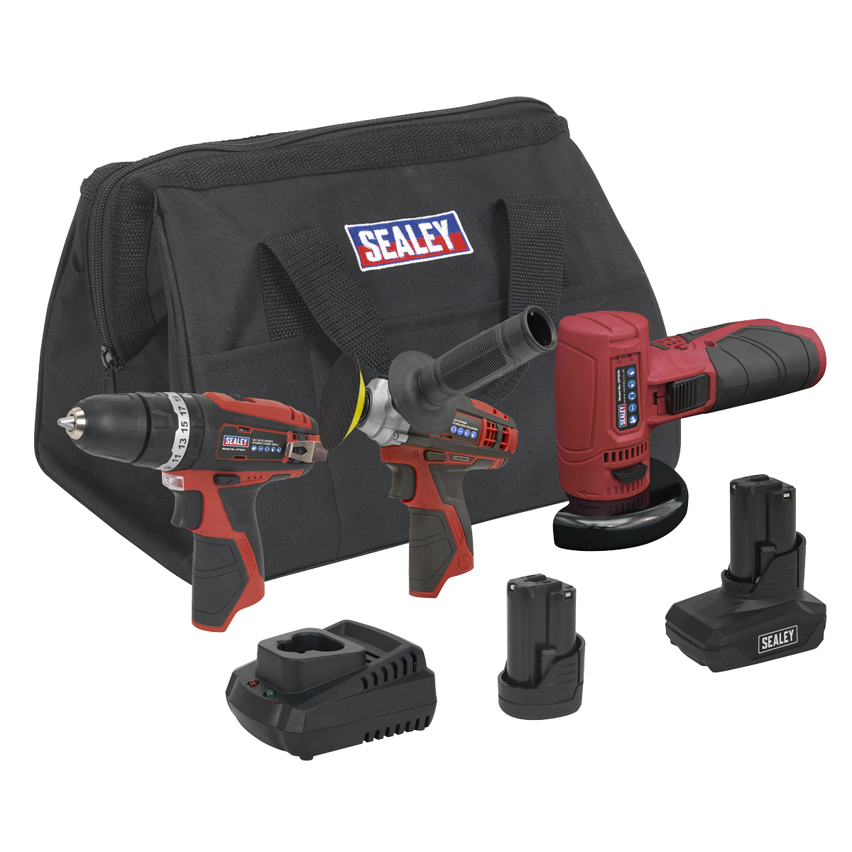 3 x SV12 Series Cordless Power Tool Combo Kit 12V - 2 Batteries