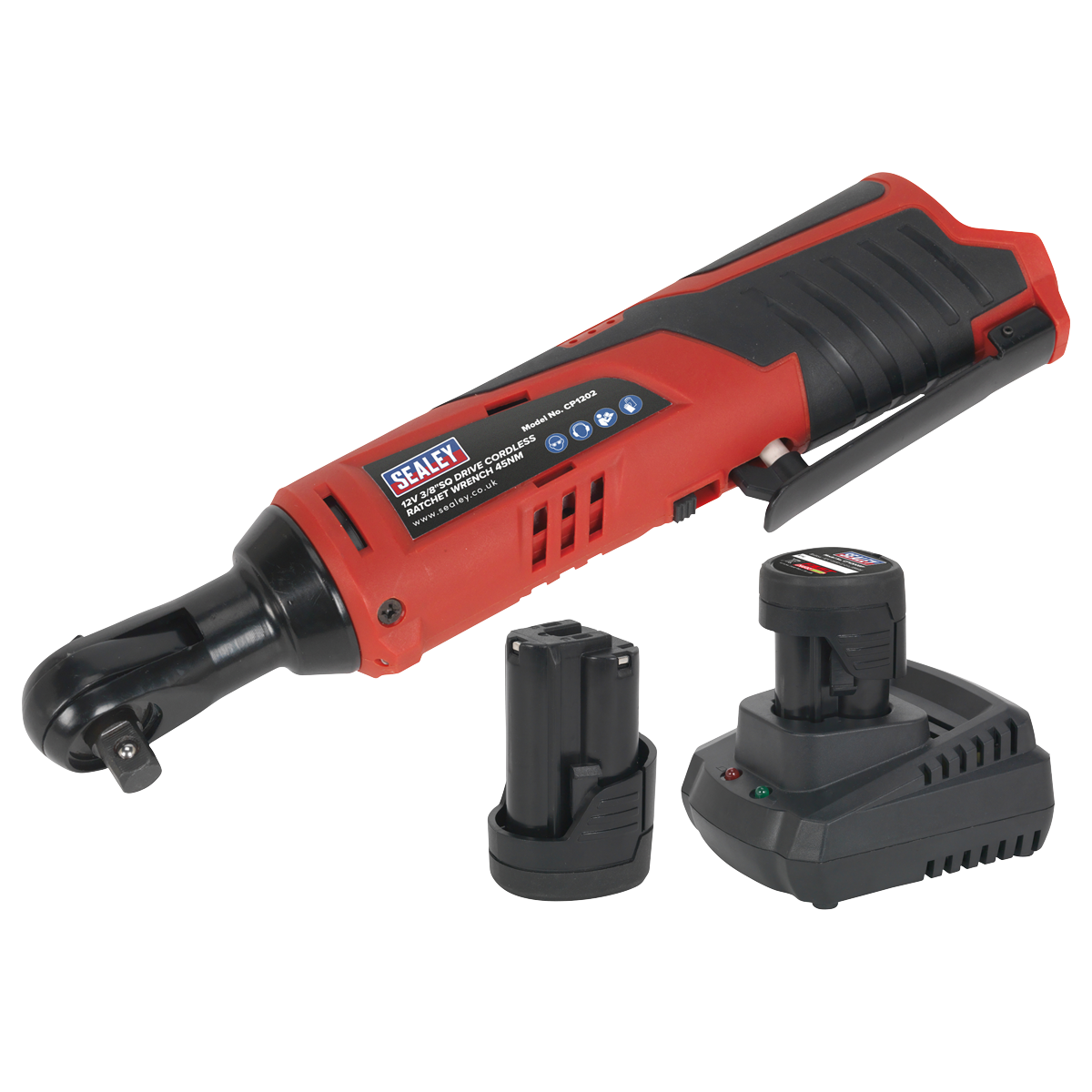 SV12 Series 3/8"Sq Drive Cordless Ratchet Wrench Kit 12V 1.5Ah - 2 Batteries