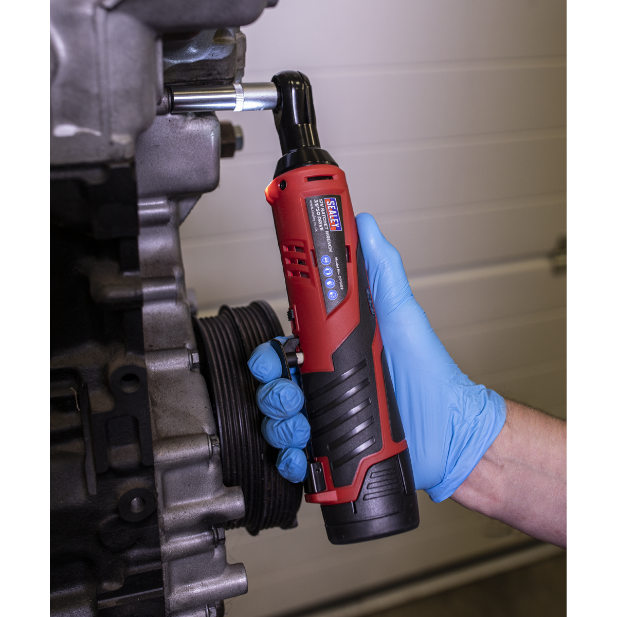SV12 Series 3/8"Sq Drive Cordless Ratchet Wrench Kit 12V 1.5Ah - 2 Batteries