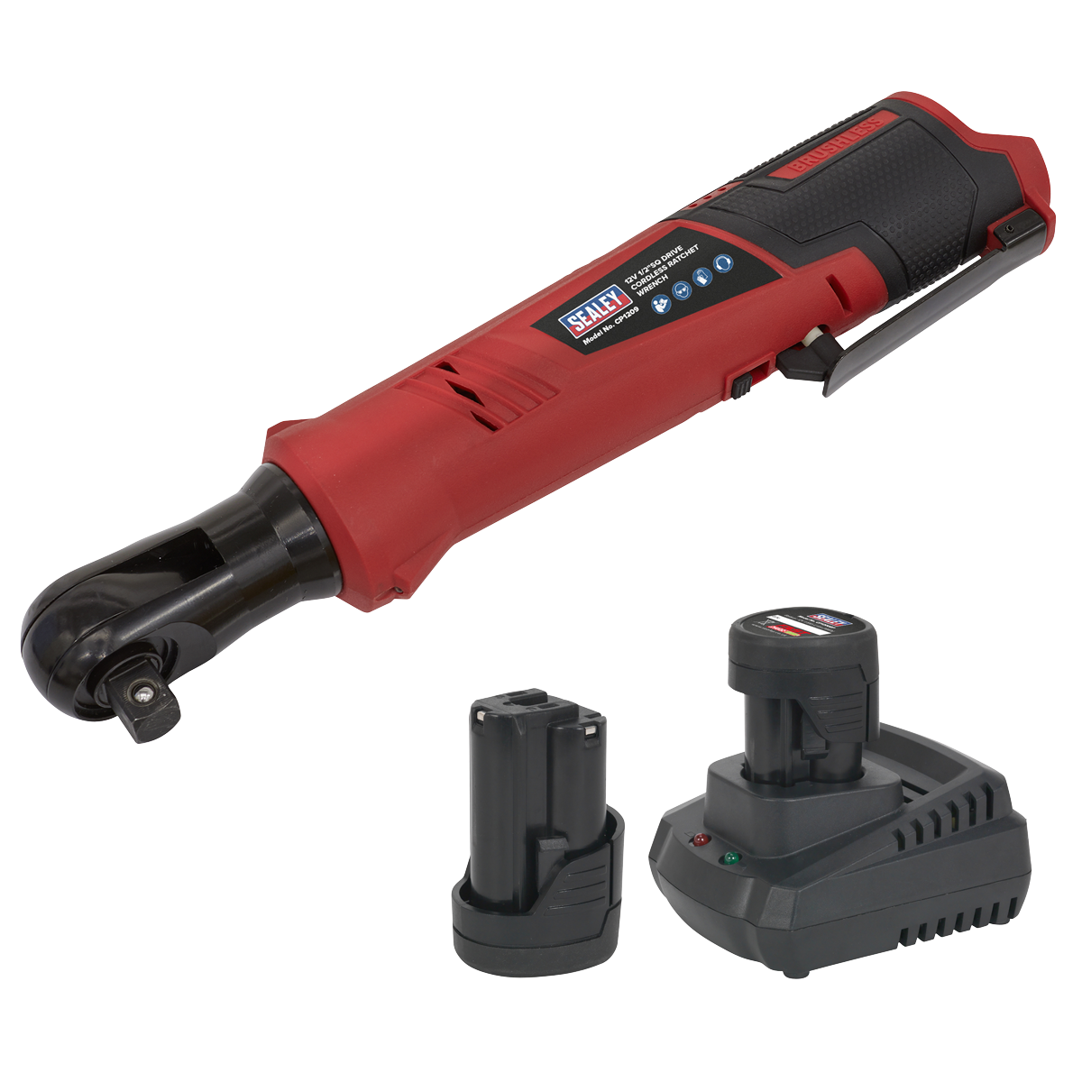 SV12 Series 1/2"Sq Drive Cordless Ratchet Wrench Kit 12V - 2 Batteries
