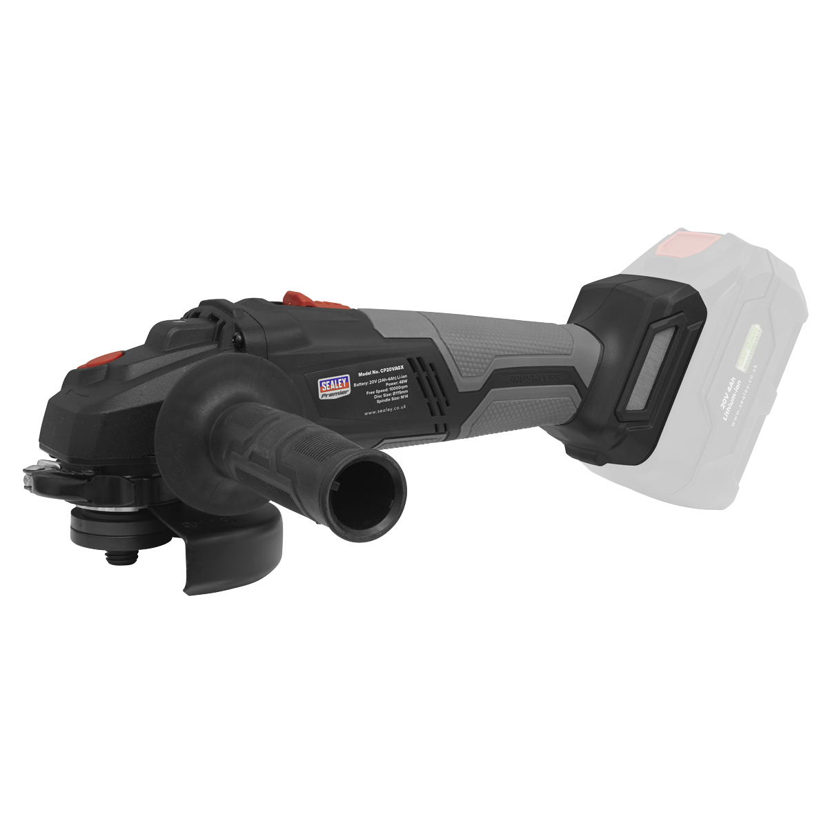 Premier SV20 Series 115mm Brushless Cordless Angle Grinder Kit 20V 4Ah