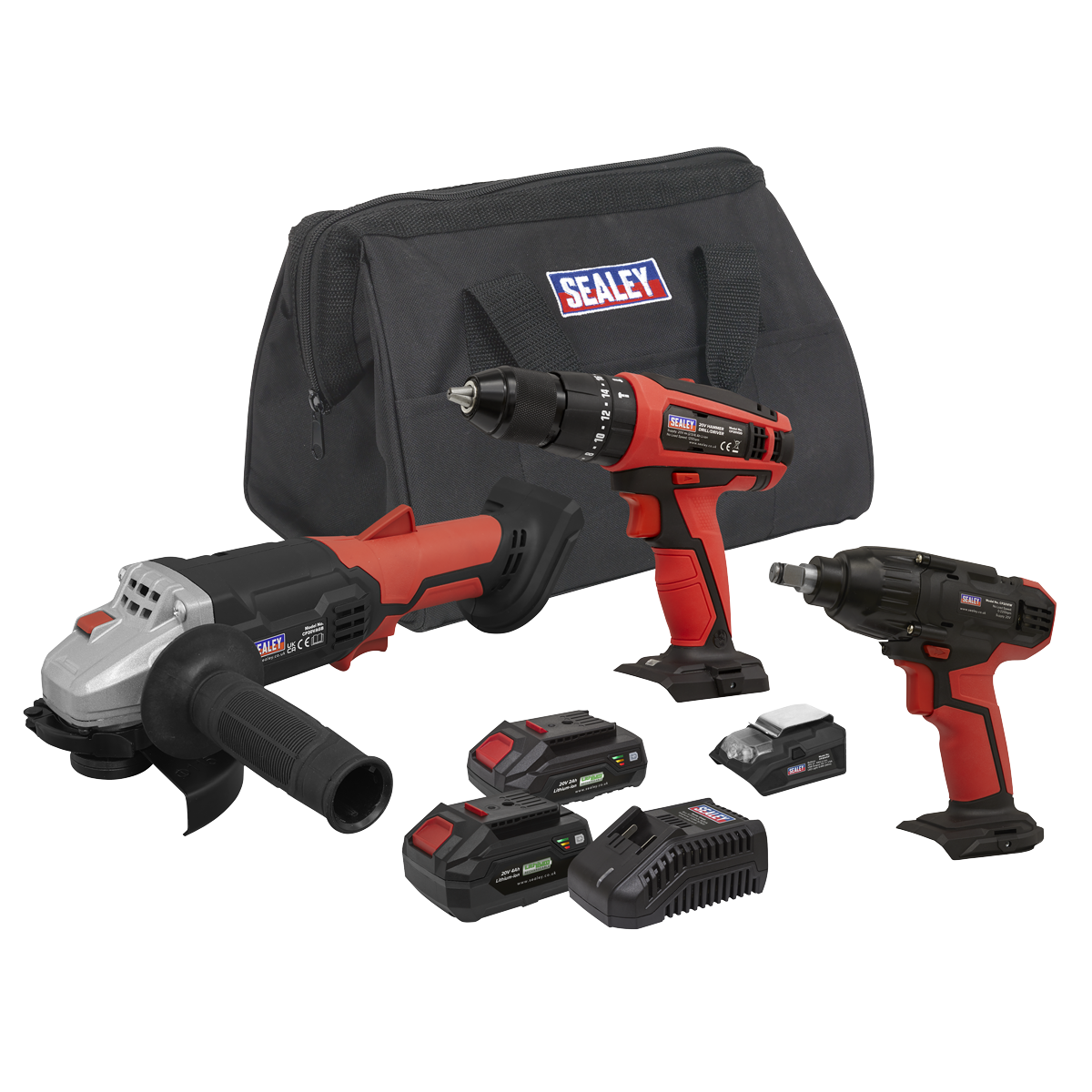 3 x SV20 Series Cordless Tool Combo Kit 20V - 2 Batteries