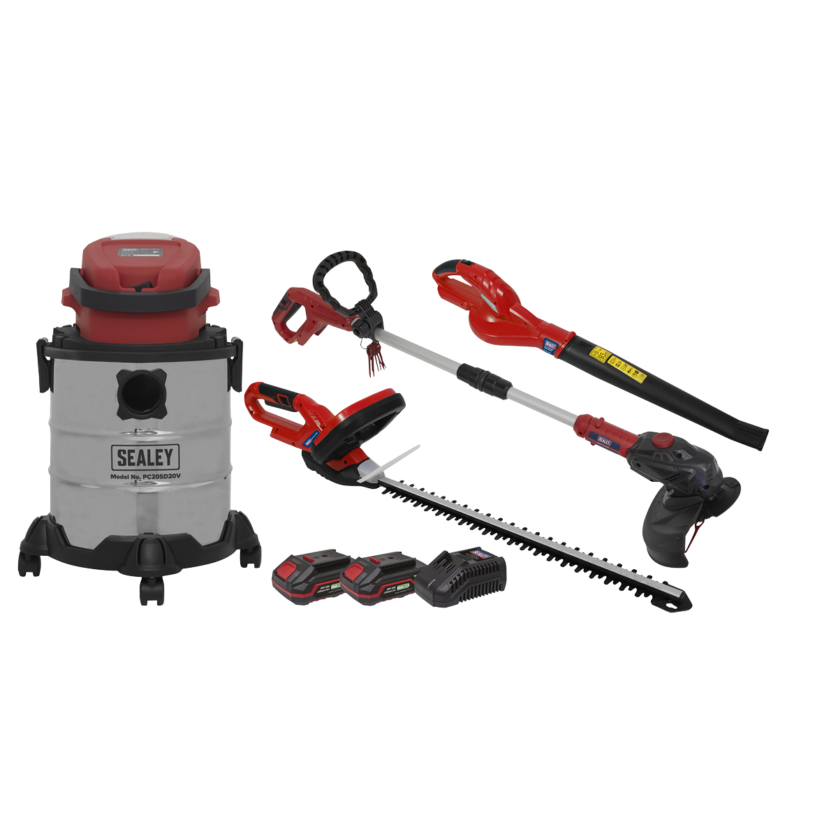 4 x SV20 Series Cordless Garden Power Tool Combo Kit 20V - 2 Batteries