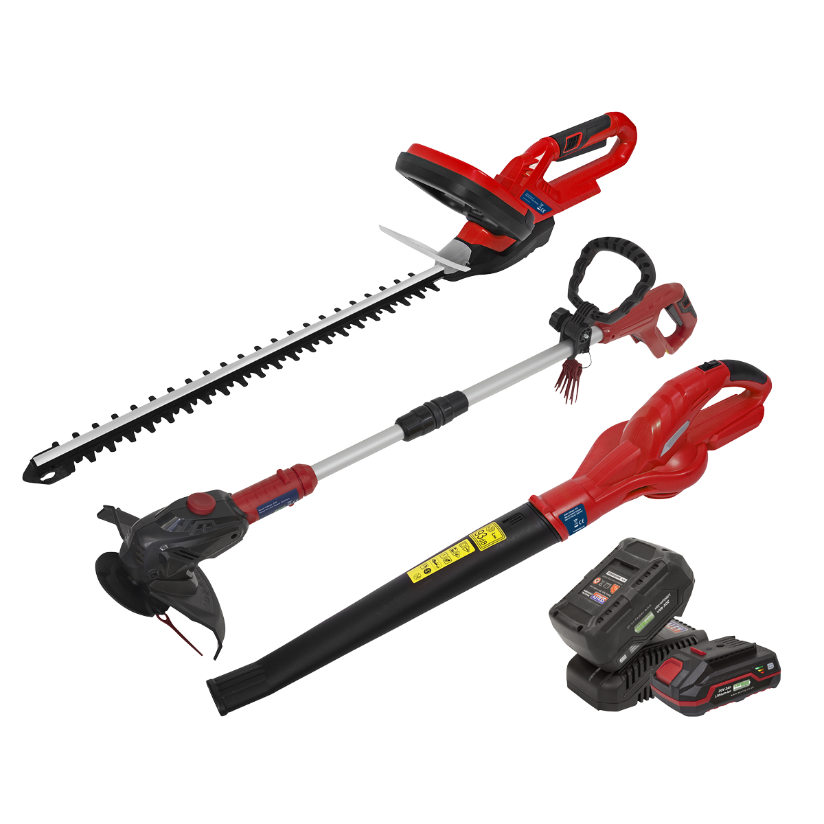 3 x SV20 Series Garden Power Tool Kit 20V - 2 Batteries