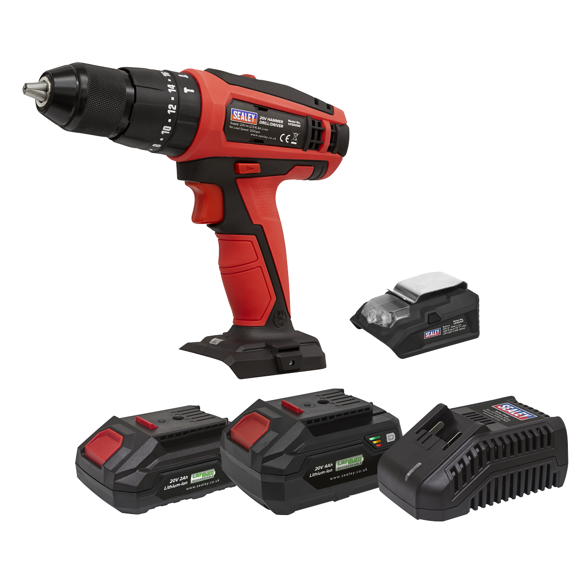 SV20 Series 13mm Cordless Combi Drill Kit 20V - 2 Batteries