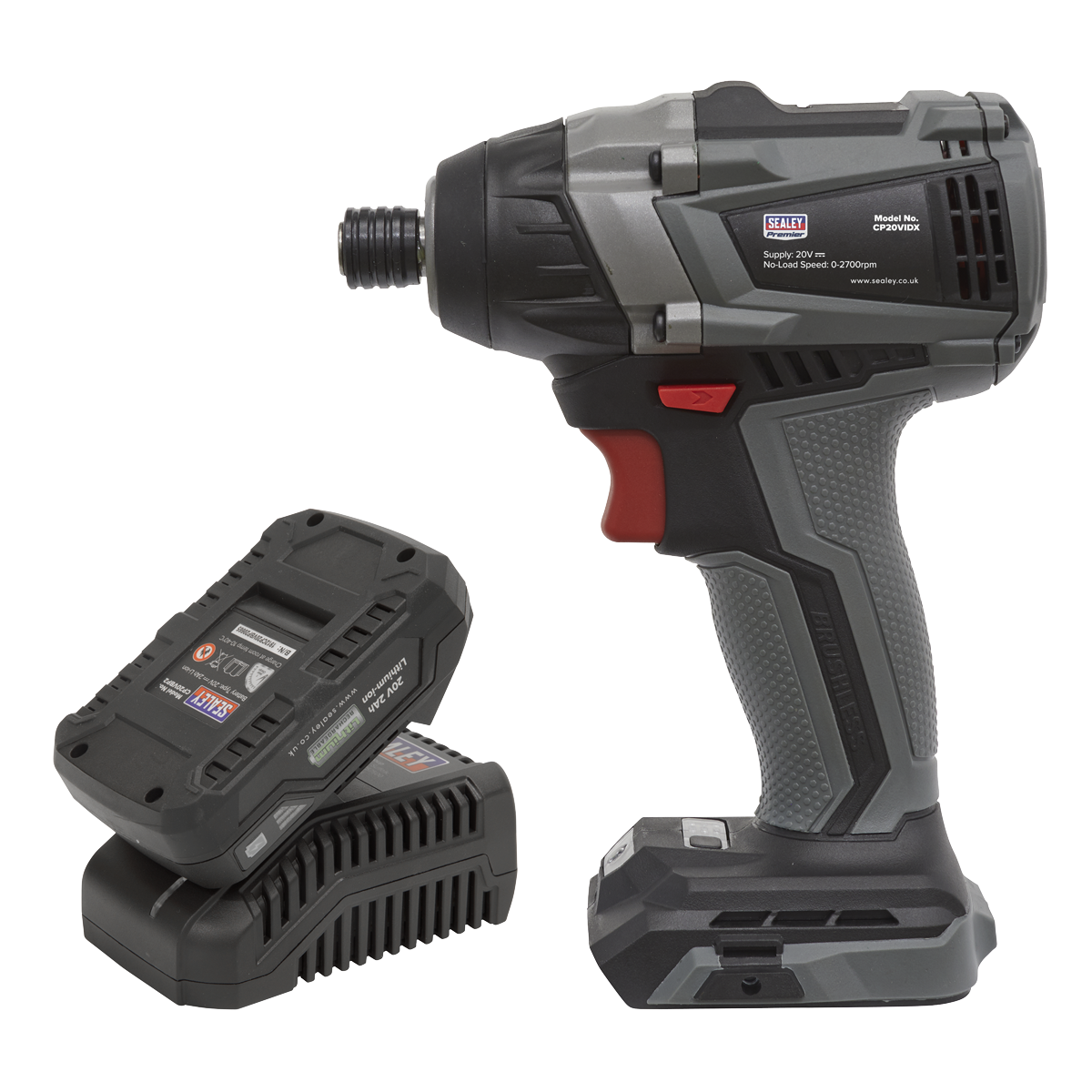 Premier SV20 Series 1/4"Hex Brushless Cordless Impact Driver Kit 20V 2Ah