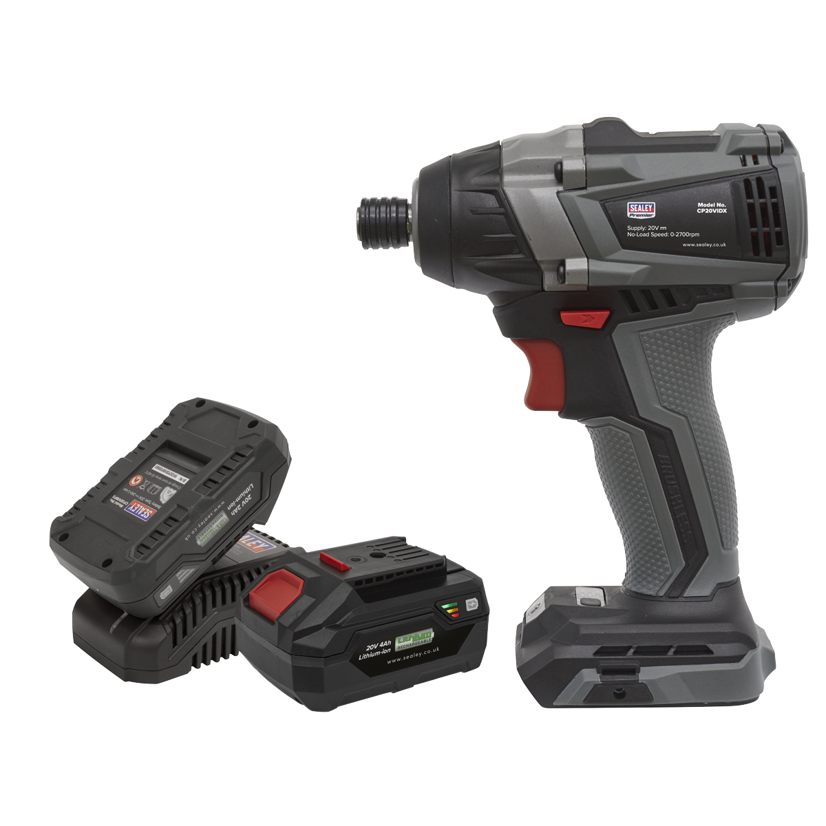 Premier SV20 Series 1/4"Hex Brushless Cordless Impact Driver Kit 20V - 2 Batteries