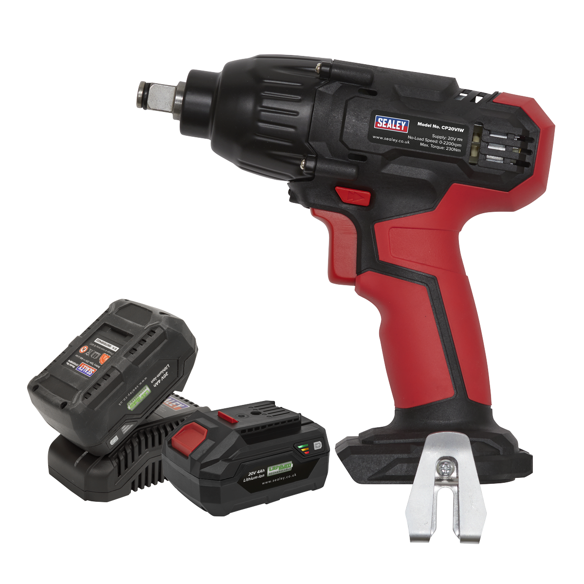 SV20 Series 1/2"Sq Drive Impact Wrench Kit 20V 4Ah - 2 Batteries