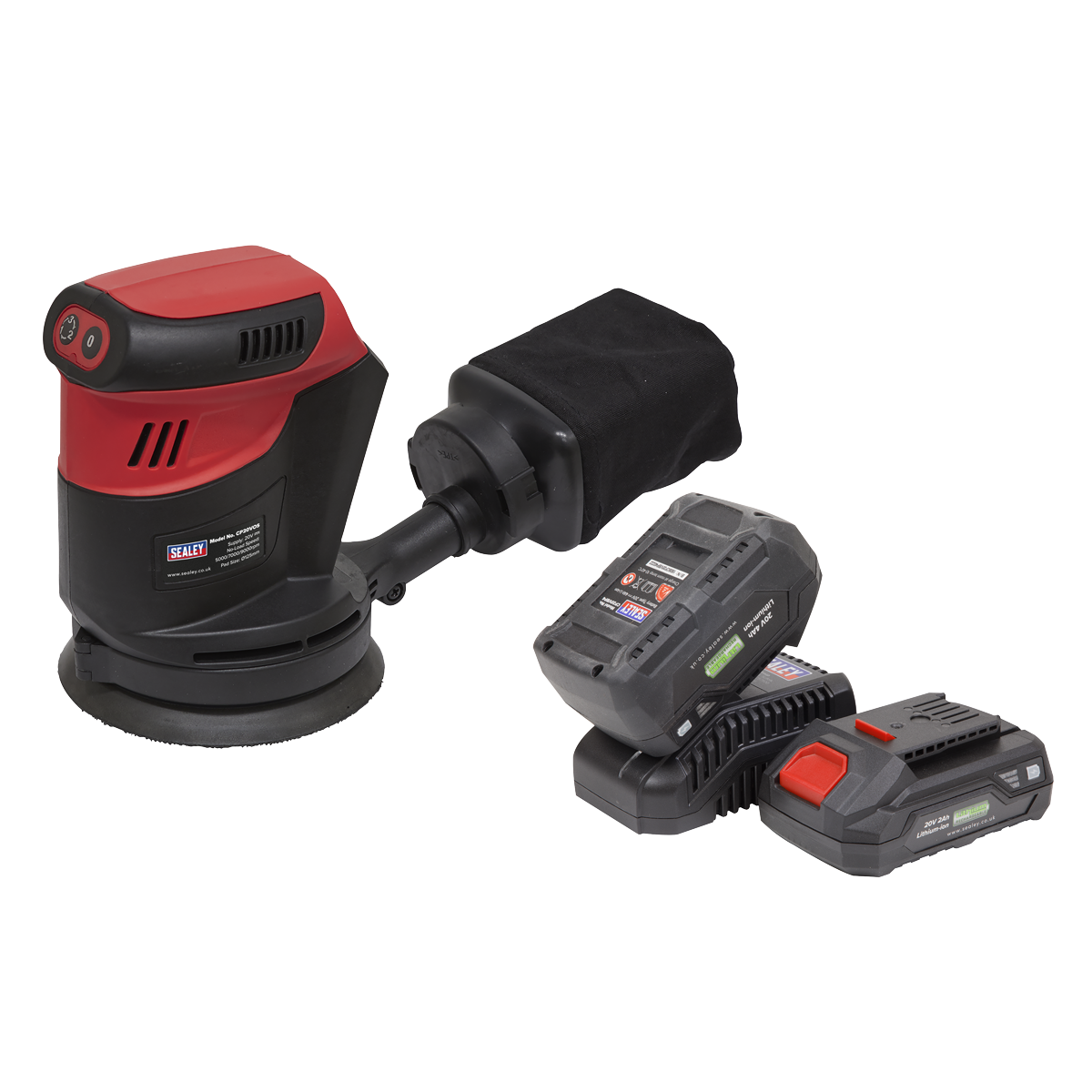 SV20 Series 125mm Cordless Orbital Palm Sander 20V - 2 Batteries