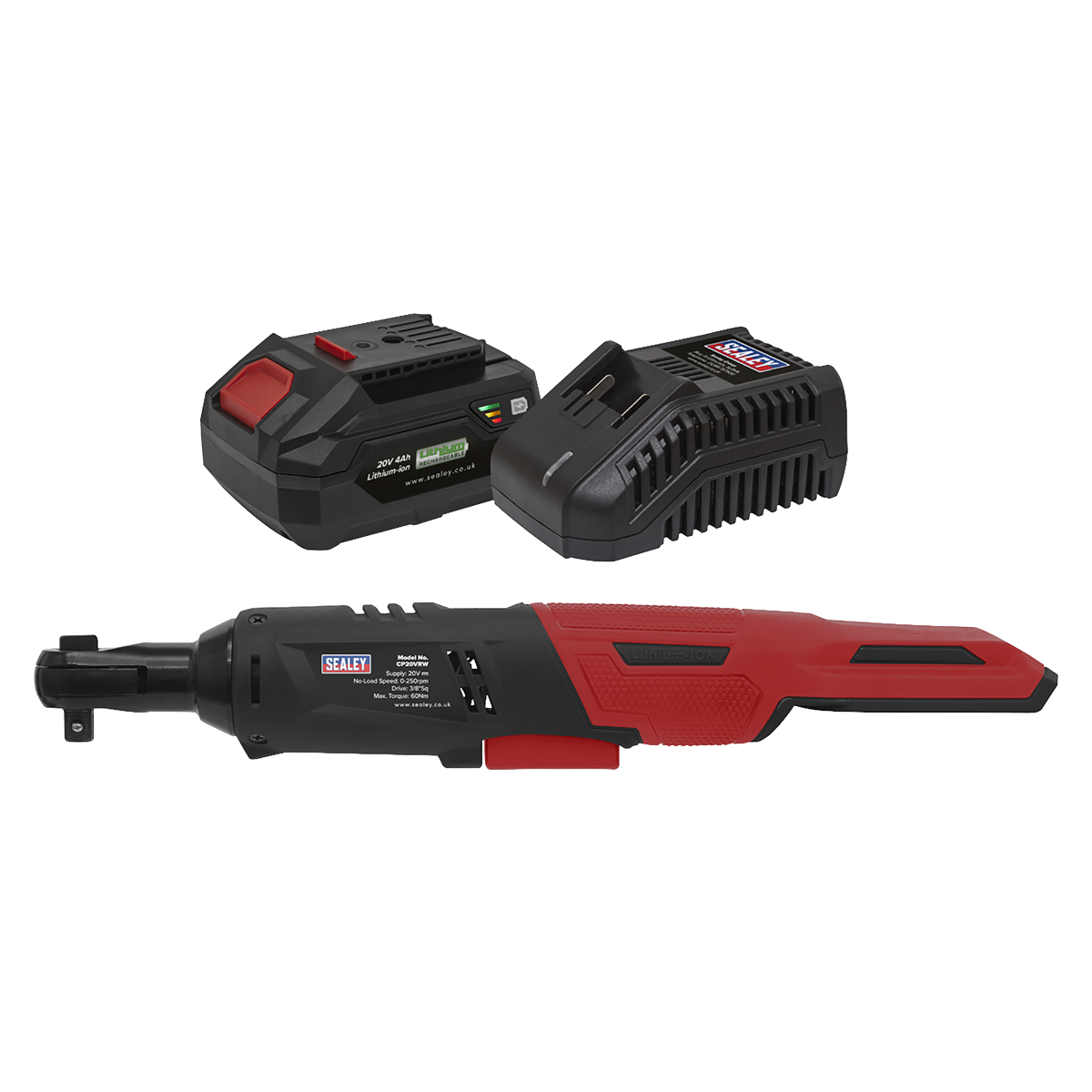 SV20 Series 3/8"Sq Drive Cordless Ratchet Wrench Kit 60Nm 20V 4Ah
