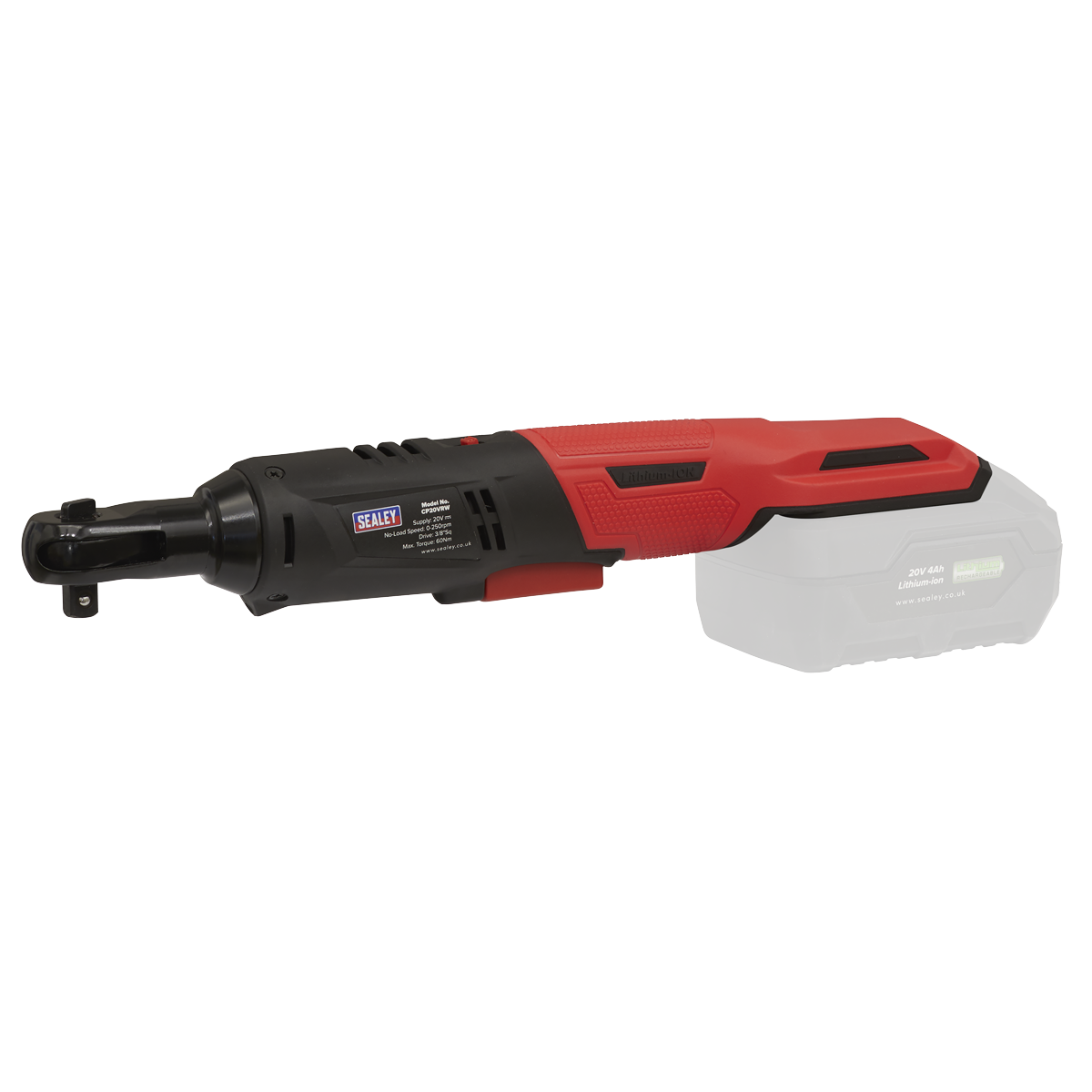 SV20 Series 3/8"Sq Drive Cordless Ratchet Wrench Kit 60Nm 20V 4Ah - 2 Batteries