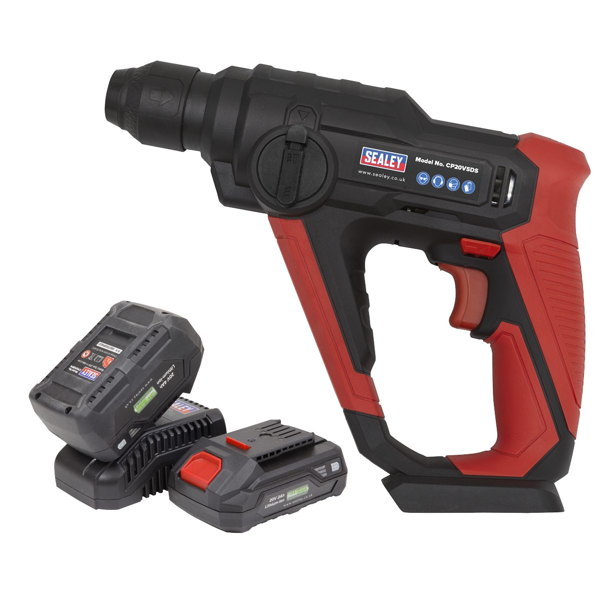 SV20 Series SDS Plus Cordless Rotary Hammer Drill Kit 20V - 2 Batteries