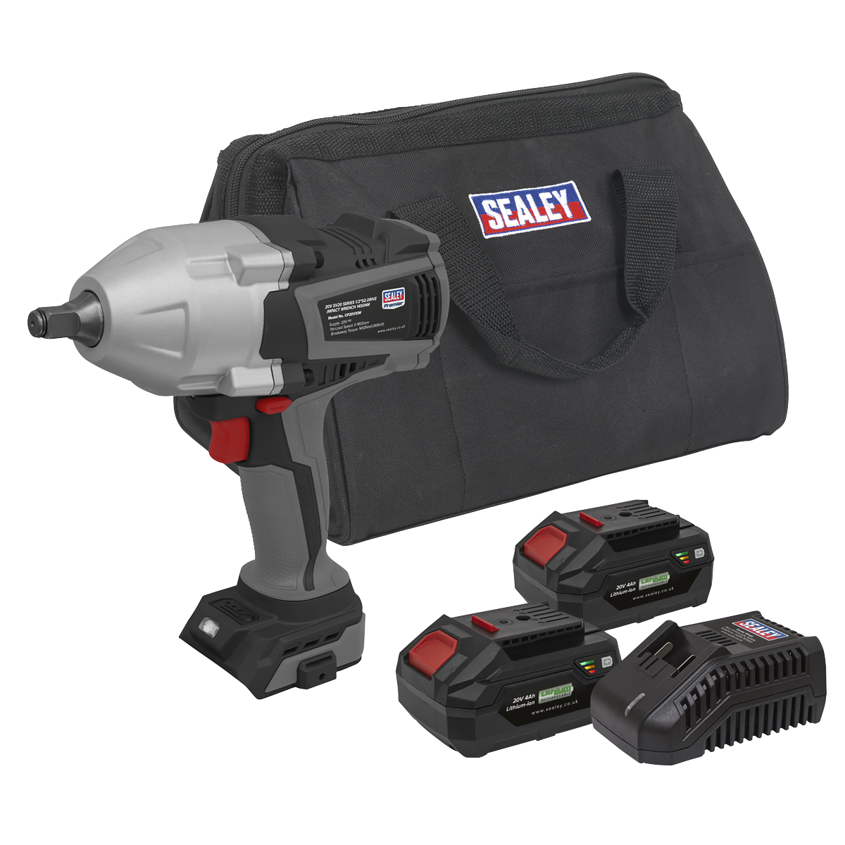 Premier SV20 Series Cordless Impact Wrench Kit 20V 4Ah - 2 Batteries