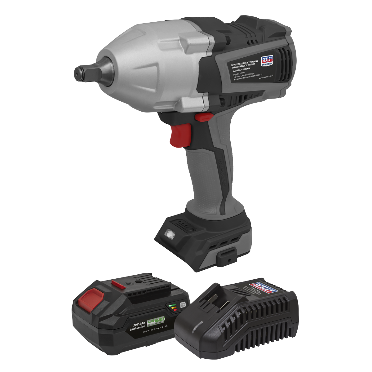 Premier SV20 Series Cordless Impact Wrench Kit 20V 4Ah