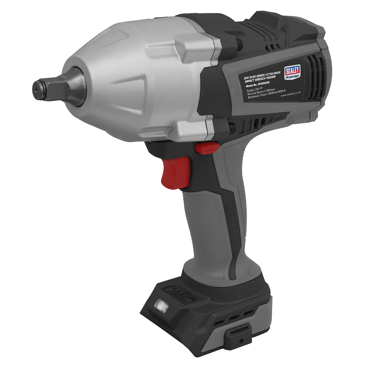 Premier SV20 Series 1/2"Sq Drive Brushless Cordless Impact Wrench 20V - Body Only