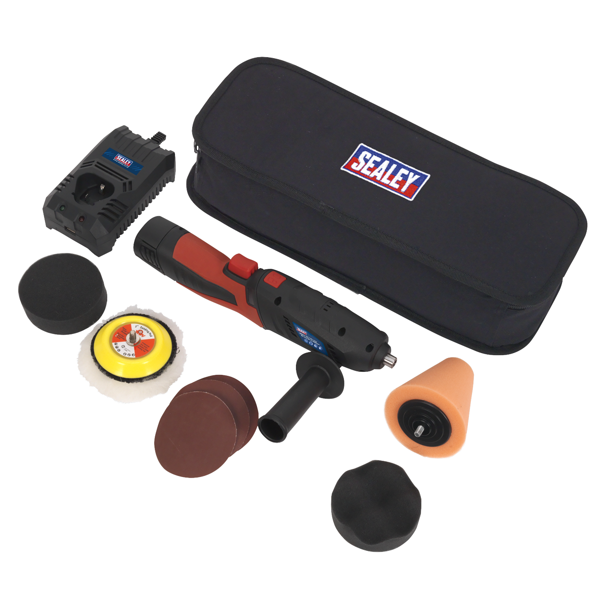 Cordless Mini Sander/Polisher Kit 75mm 12V