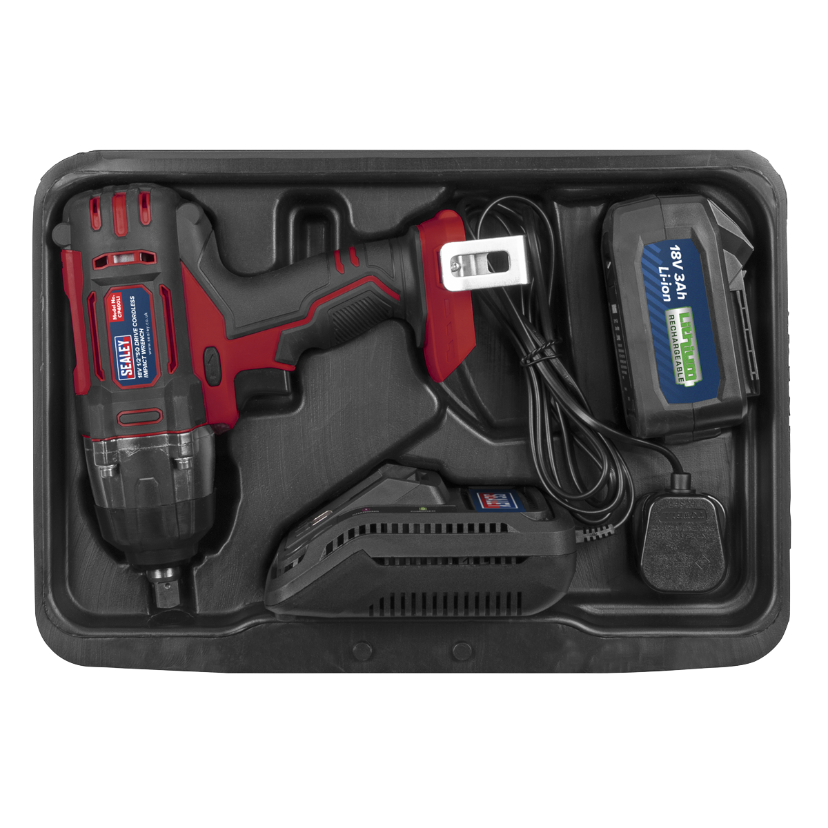 1/2"Sq Drive Cordless Impact Wrench 18V 3Ah