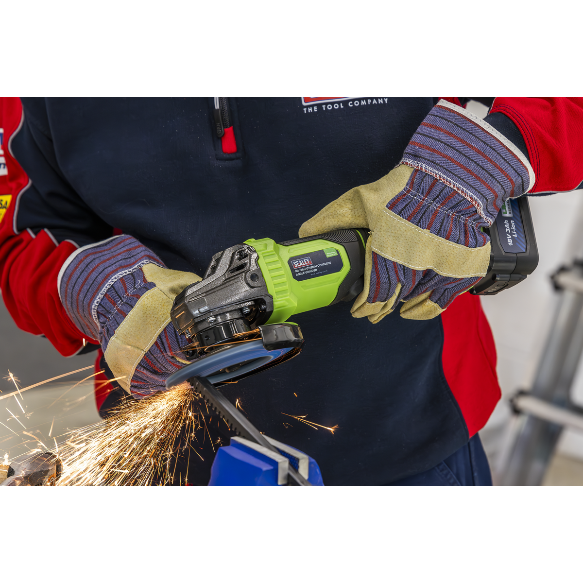 18V 3Ah 115mm Cordless Angle Grinder - Green