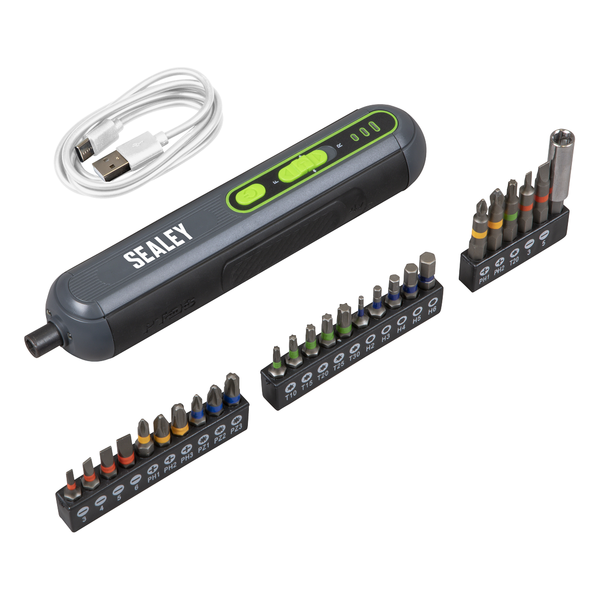 Cordless Screwdriver with Bit Set 4V 25pc
