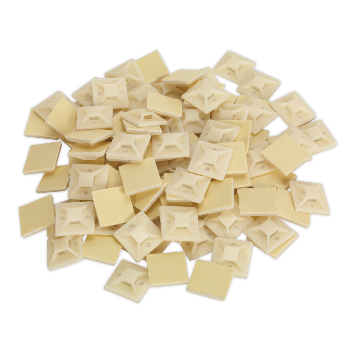 Self-Adhesive Cable Tie Mount - Pack of 100