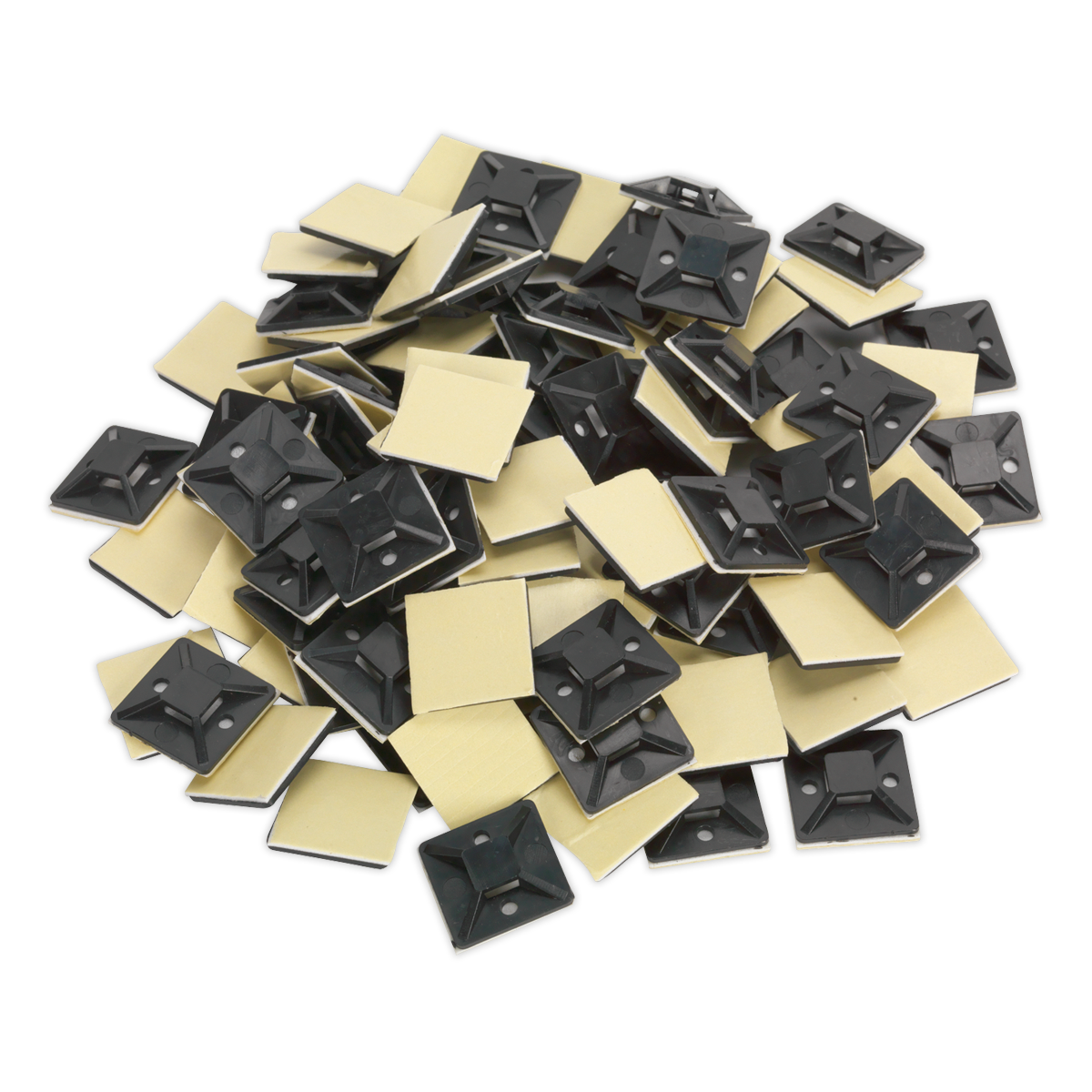 Self-Adhesive Cable Tie Mount - Pack of 100