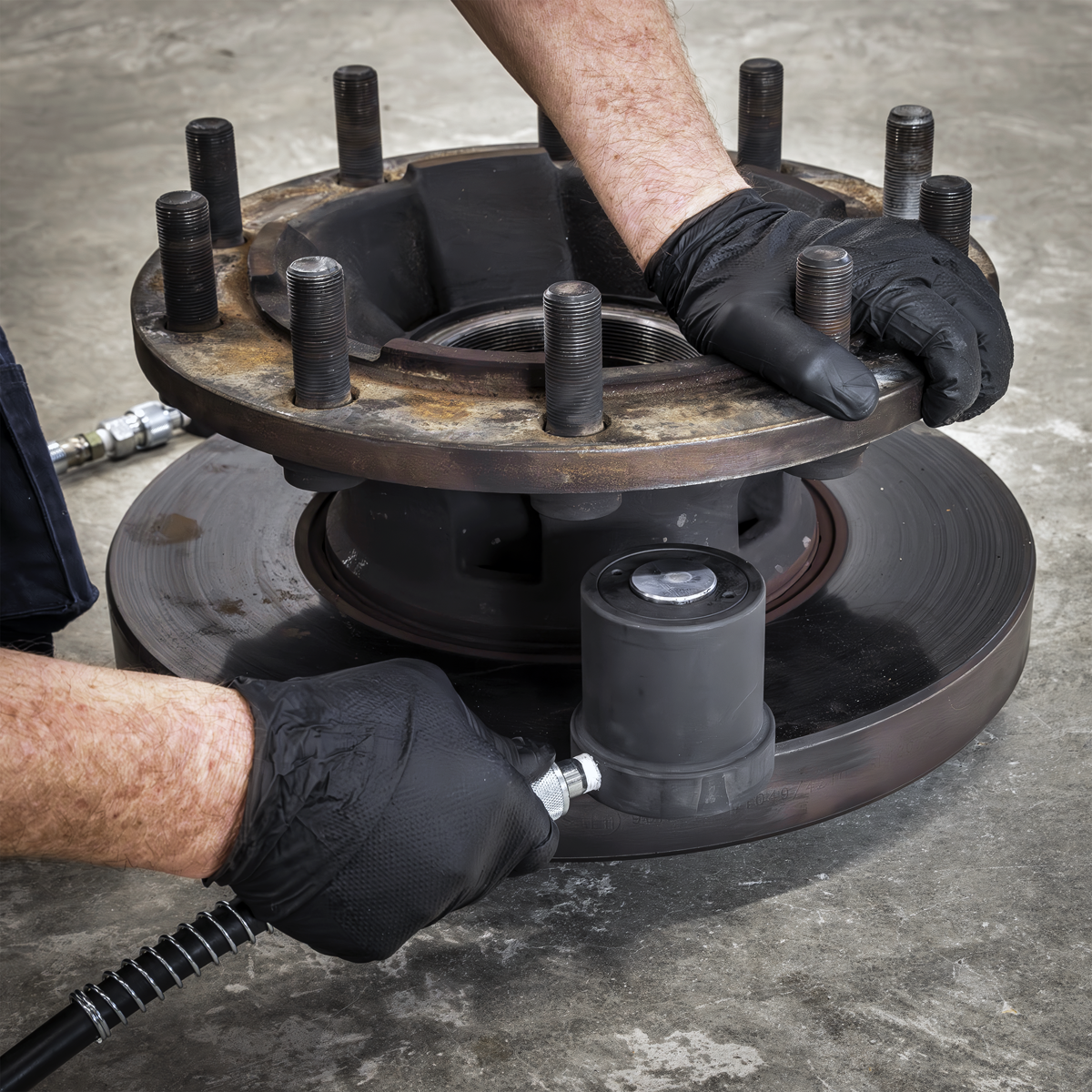 Hydraulic Floating Brake Disc Press 14 Tonne