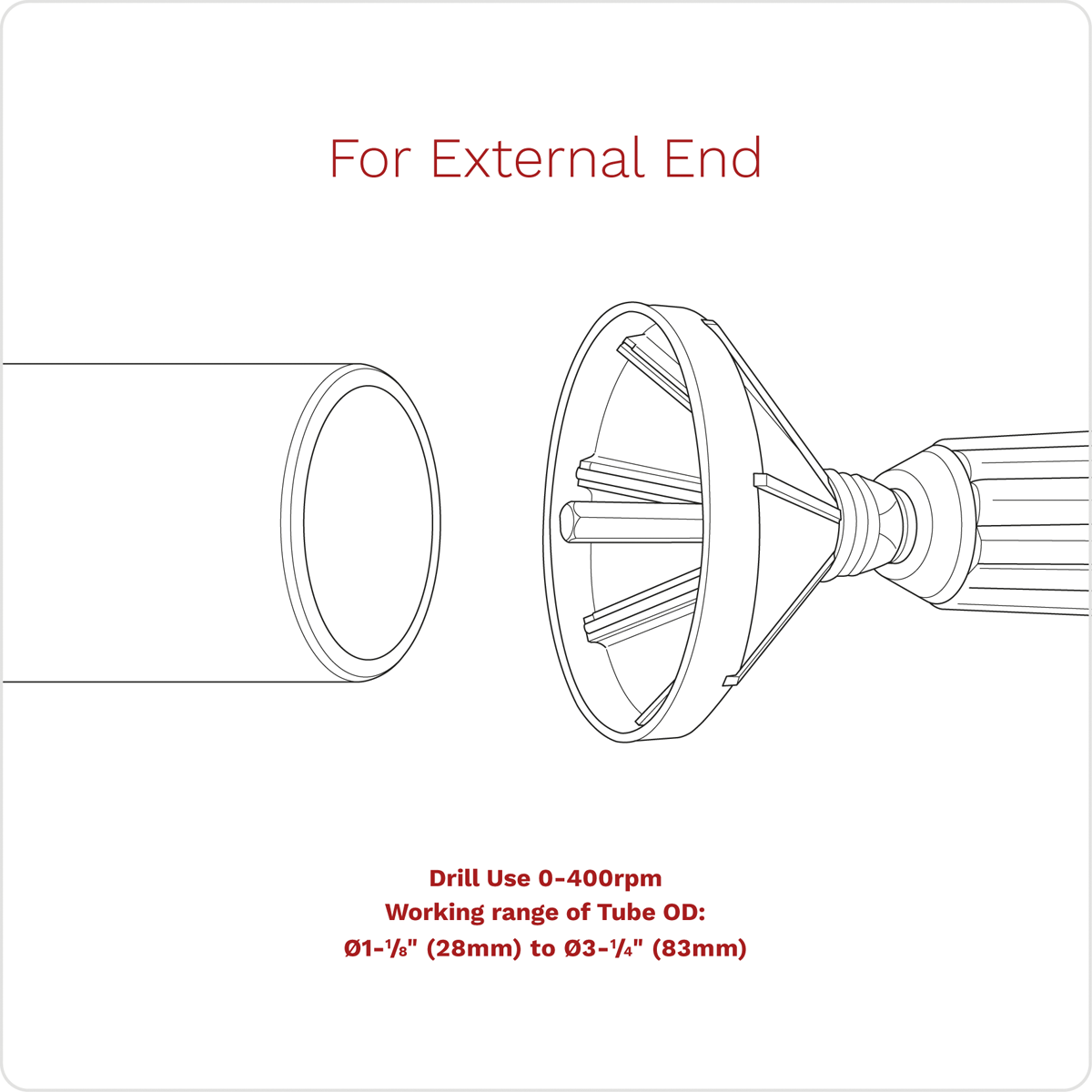 Internal & External 2-in-1 Deburring/Chamfer Tool 27-86mm