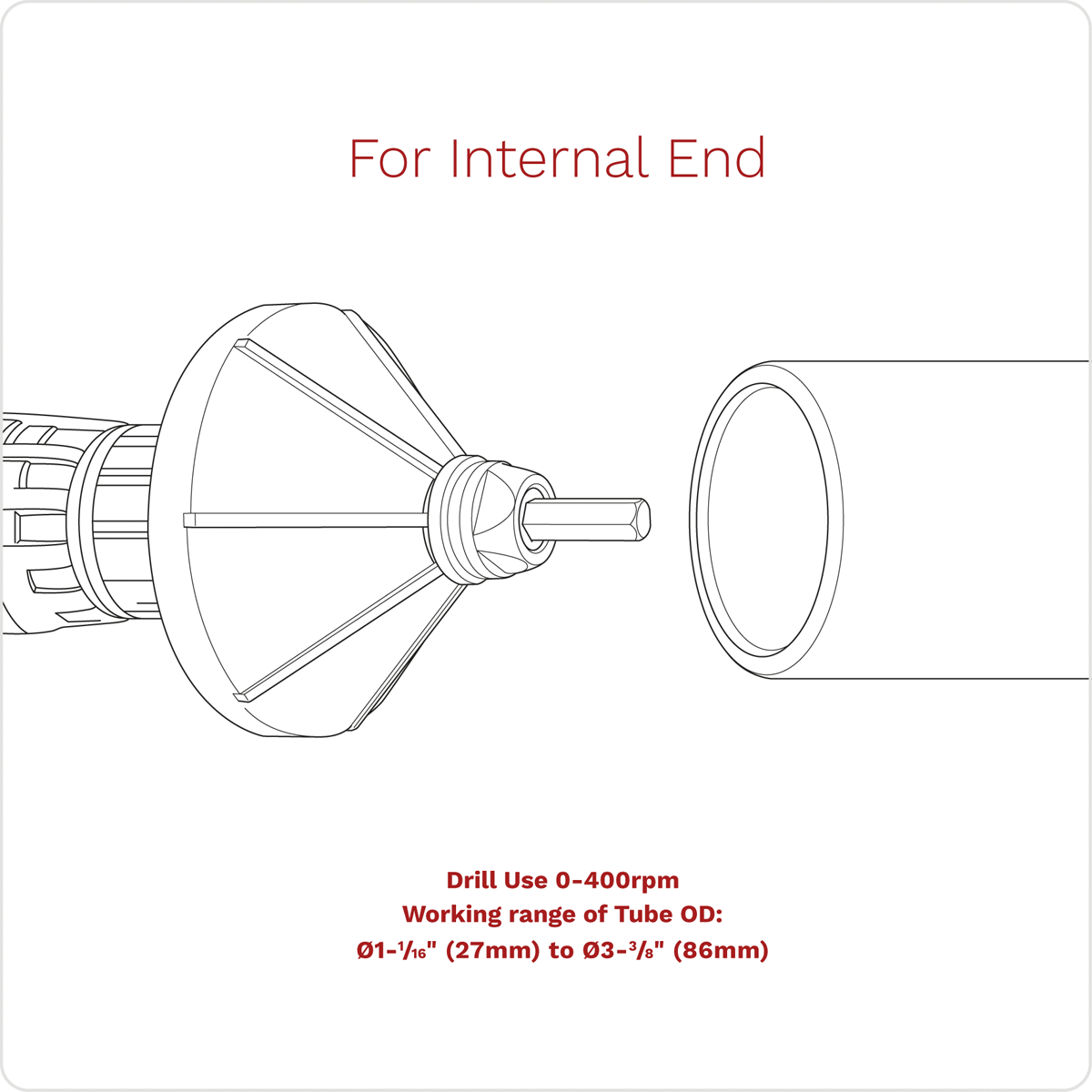 Internal & External 2-in-1 Deburring/Chamfer Tool 27-86mm