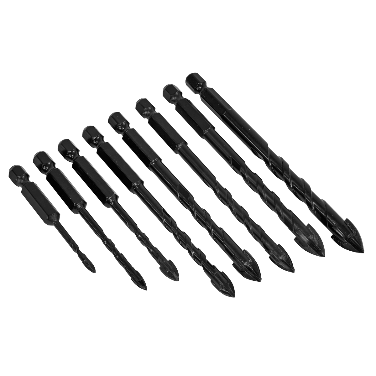 Tile & Glass Drill Bit Set 8pc