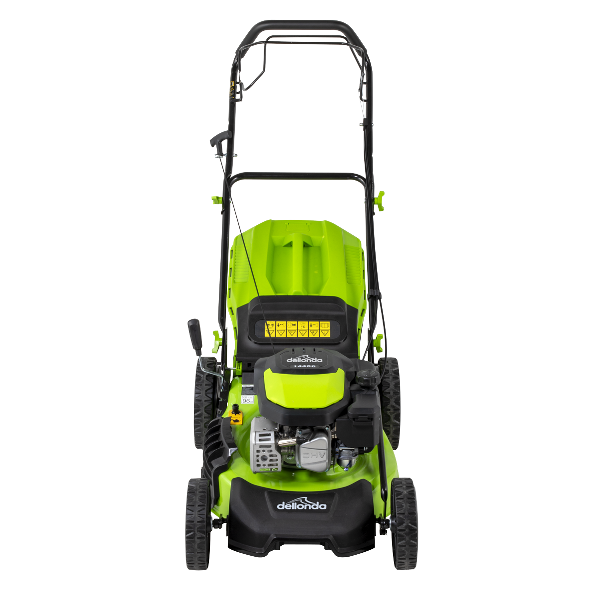 Dellonda Self-Propelled Petrol Lawnmower Grass Cutter with Height Adjustment & Grass Bag 144cc 18"/46cm 4-Stroke Engine