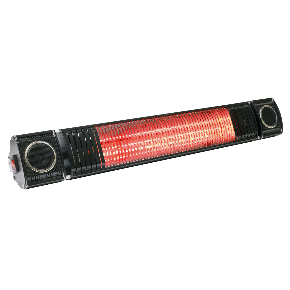 Dellonda Infrared Outdoor 2000W Patio Heater with Speakers, Black