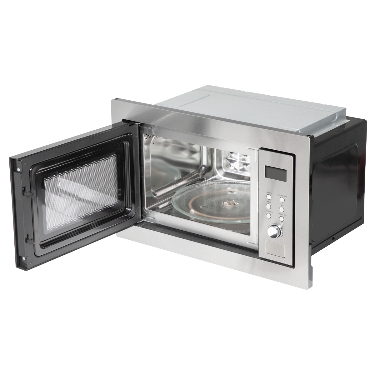 Baridi Integrated Microwave Oven with Grill 25L Capacity 900W - Stainless Steel