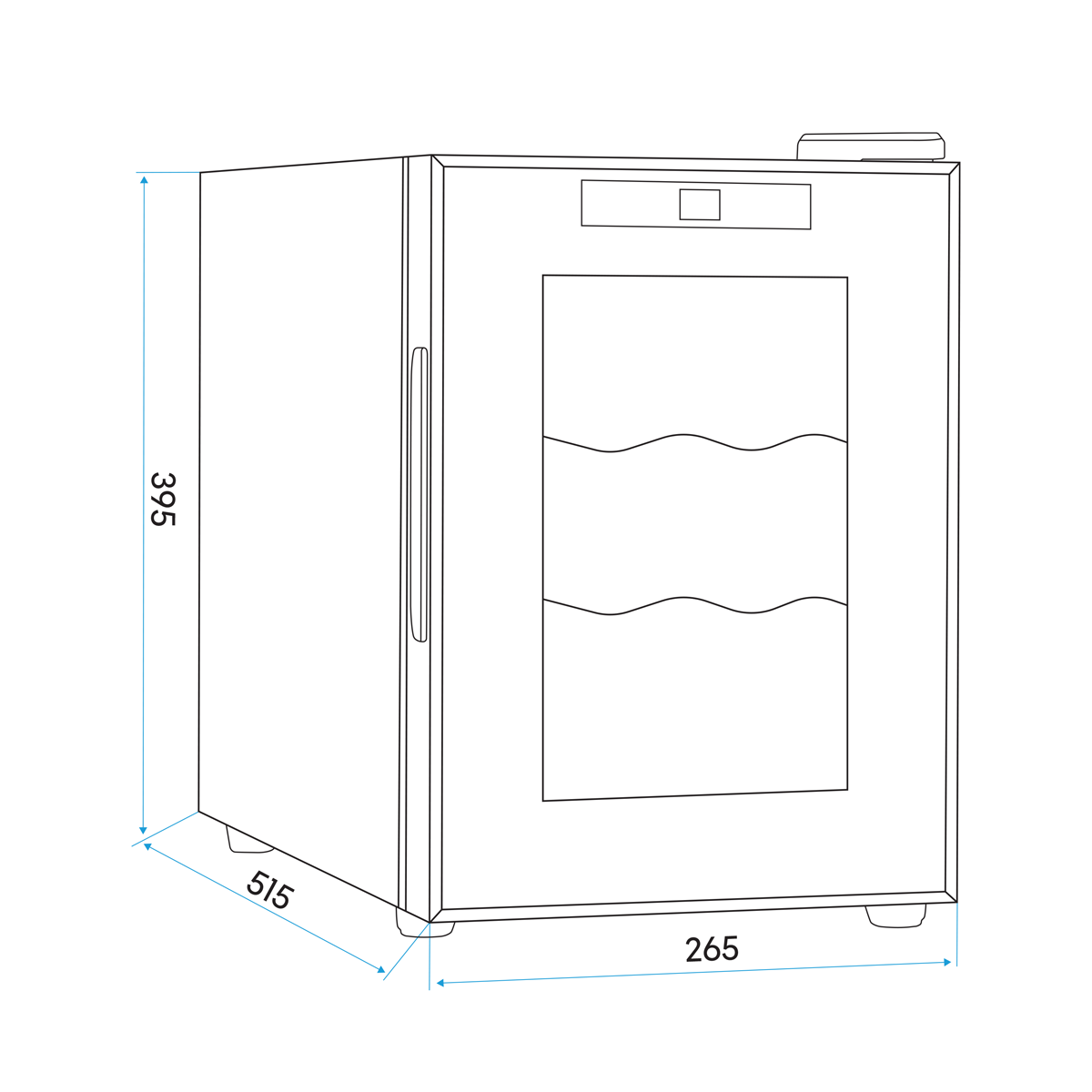 Baridi 6 Bottle Tabletop Wine Fridge & Cooler