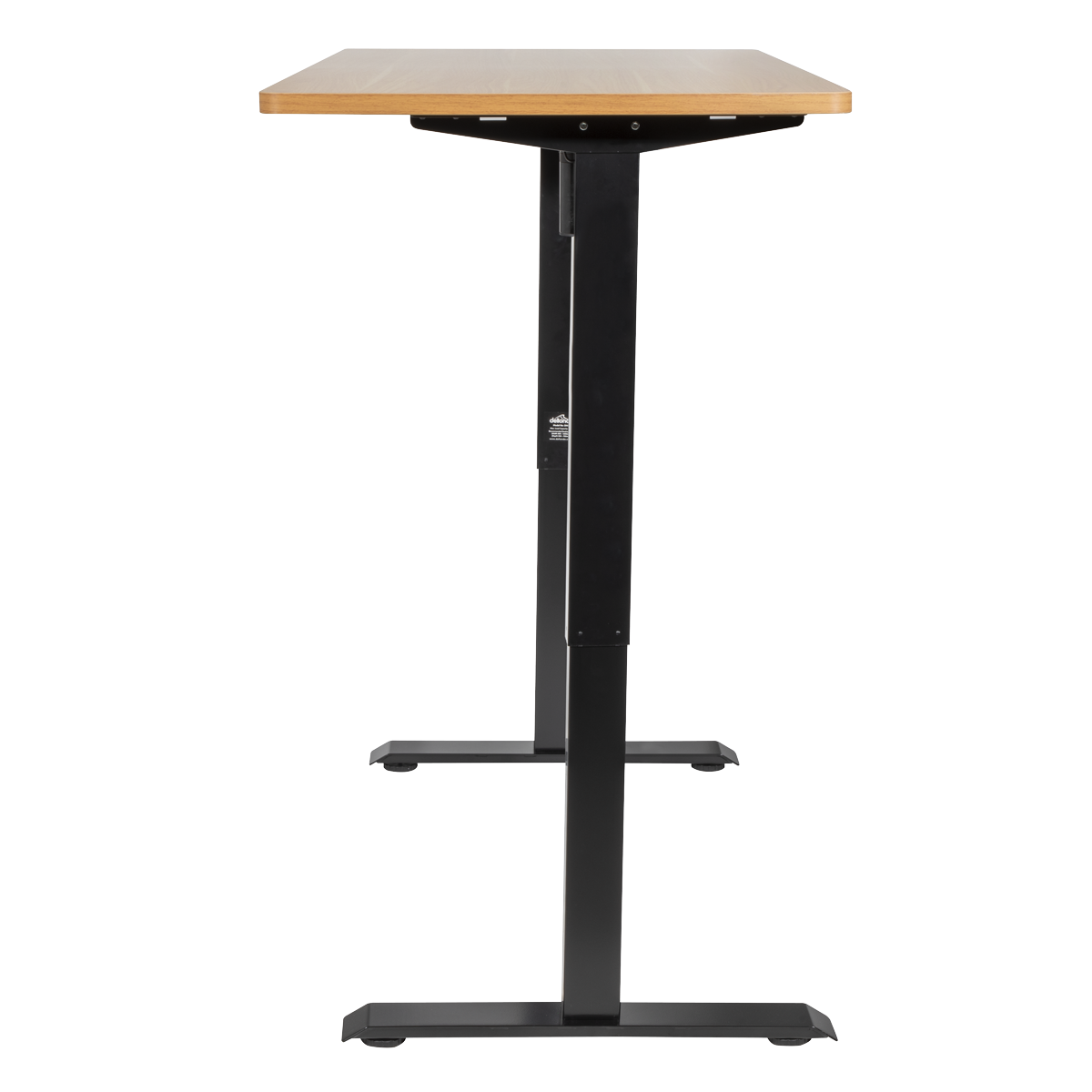 Dellonda Single Motor Ultra-Quiet Adjustable-Height Electric Sit/Stand Desk - Oak Desktop