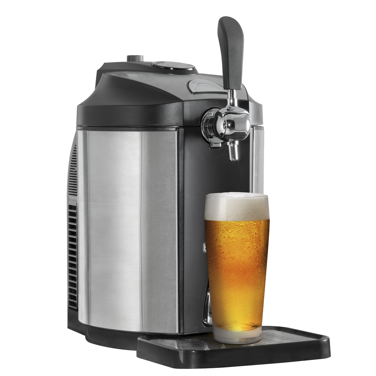 Baridi Mini Keg Draft Beer Dispenser Tap with Integrated Cooling 5L Capacity