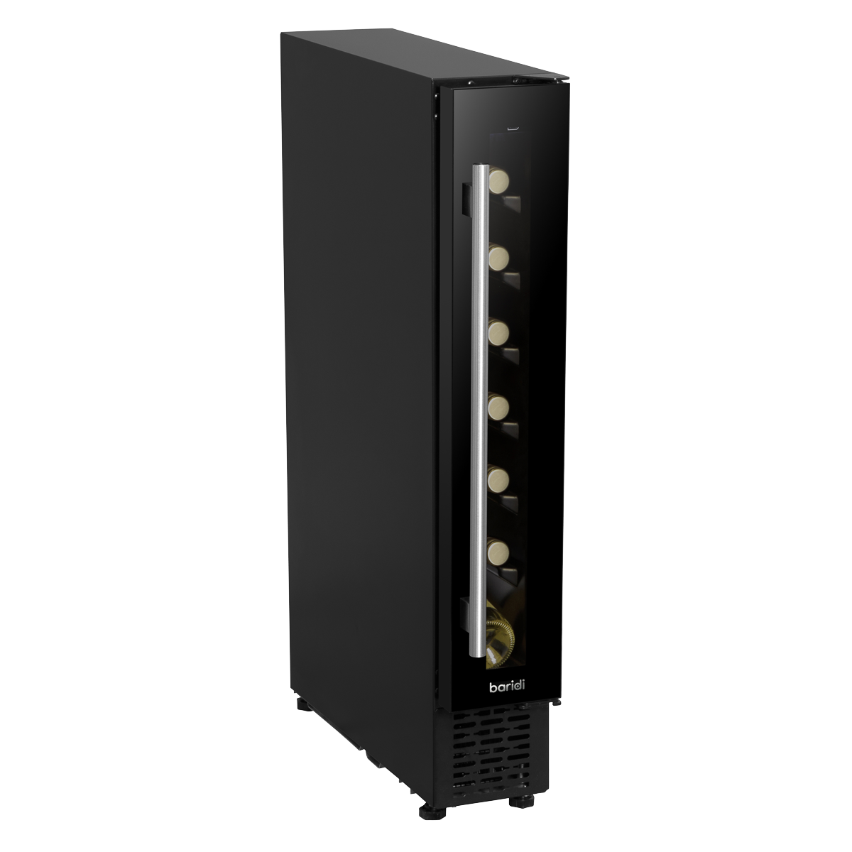 Baridi Extra-Slim 7 Bottle Wine Fridge & Cooler 15cm - Black