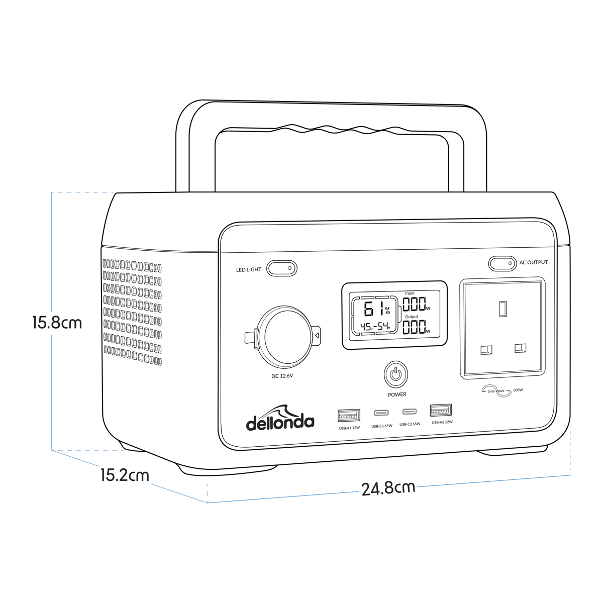 Dellonda Portable Power Station
