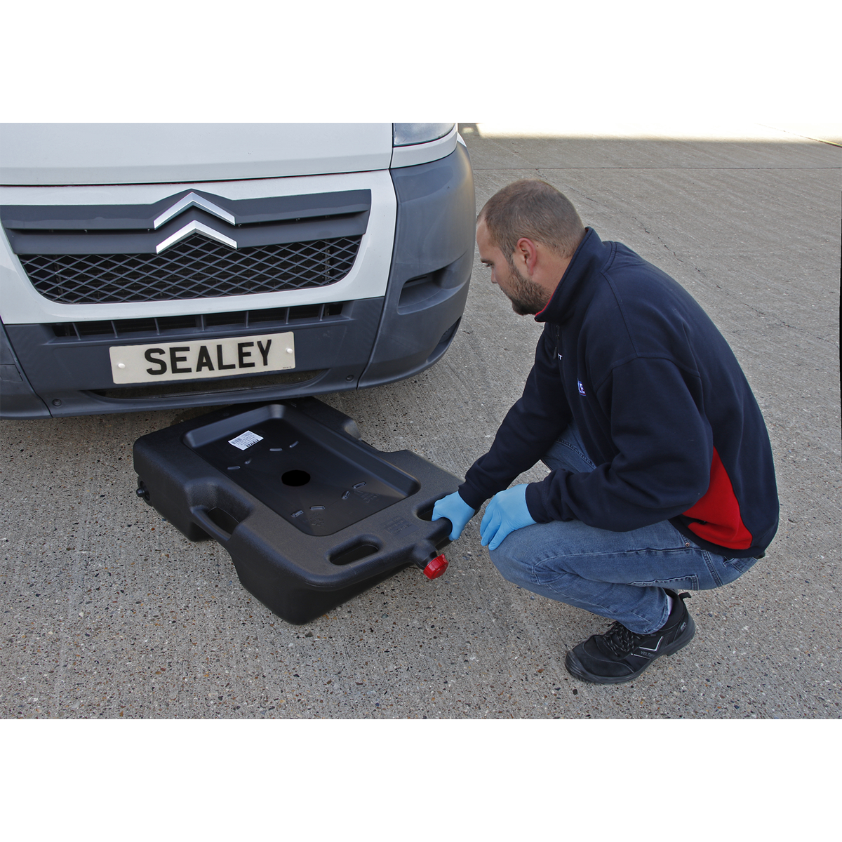 Oil/Fluid Drain & Recycling Container with Wheels 54L
