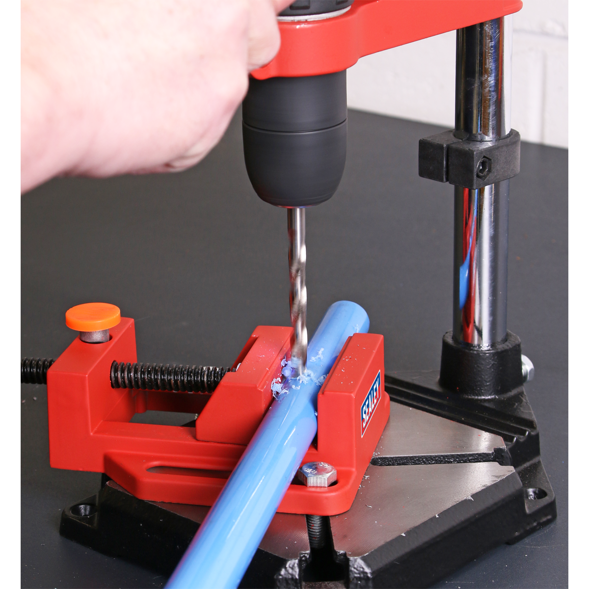 Drill Stand with Cast Iron Base 500mm & Vice 65mm