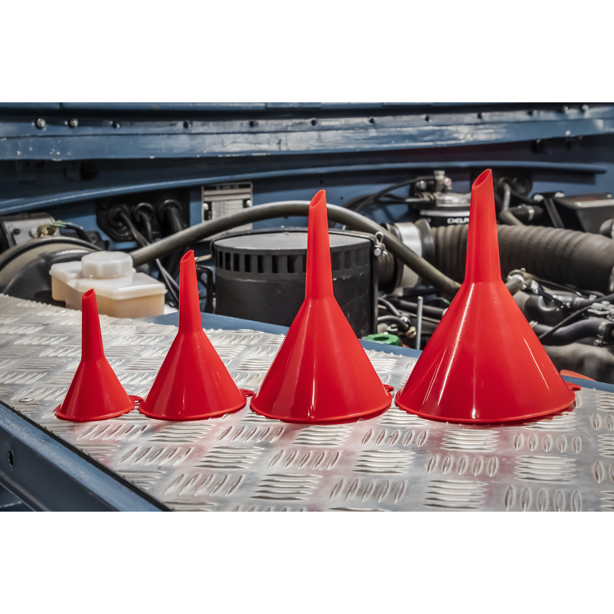 Economy Fixed Spout Funnel Set 4pc - Small