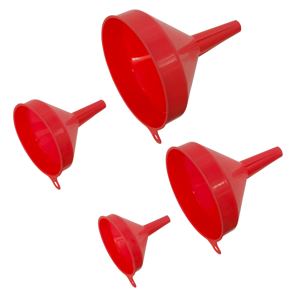 Economy Fixed Spout Funnel Set 4pc