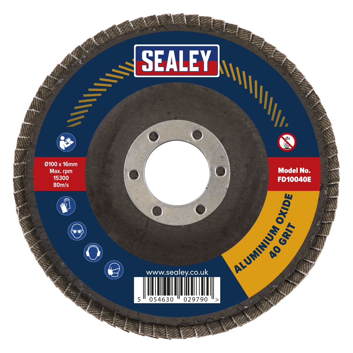 100mm Aluminium Oxide Flap Disc 40Grit 16mm Bore